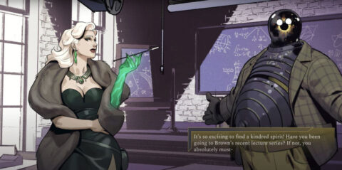 Deadlock characters in a tense conversation scene