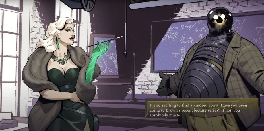 Deadlock characters in a tense conversation scene