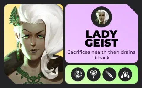 Deadlock hero Lady Geist character card