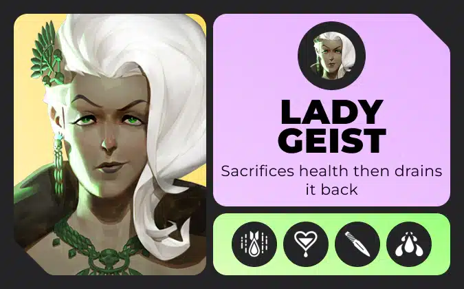 Deadlock hero Lady Geist character card