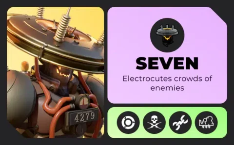 Deadlock hero Seven character card