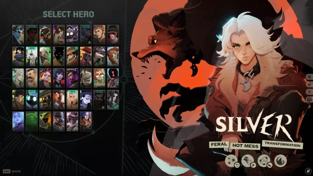 Deadlock hero Silver character select art